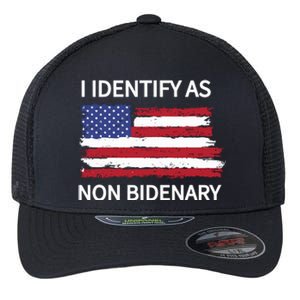 I Identify As Non Bidenary Flexfit Unipanel Trucker Cap