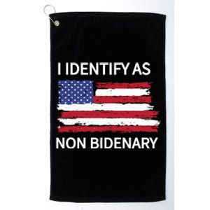 I Identify As Non Bidenary Platinum Collection Golf Towel