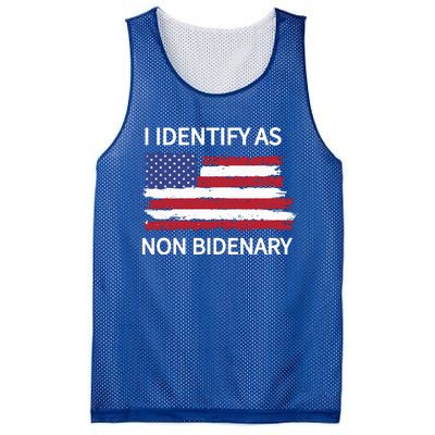 I Identify As Non Bidenary Mesh Reversible Basketball Jersey Tank