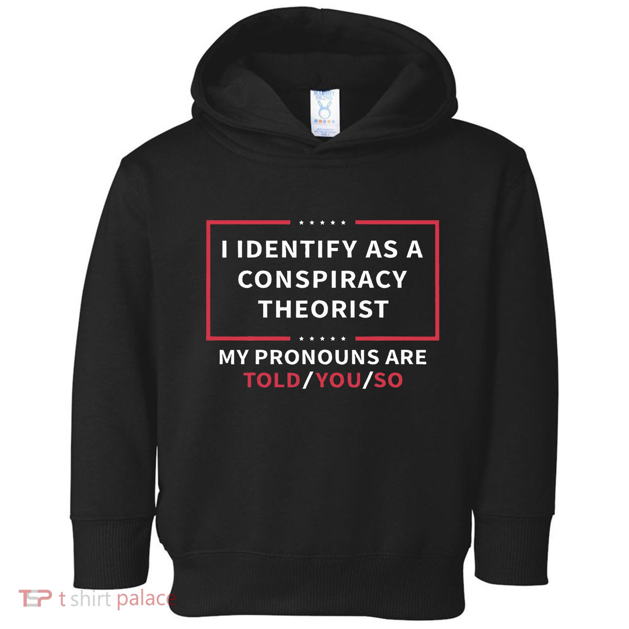 I Identify As A Conspiracy Theorist My Pronouns Are Told You Toddler Hoodie