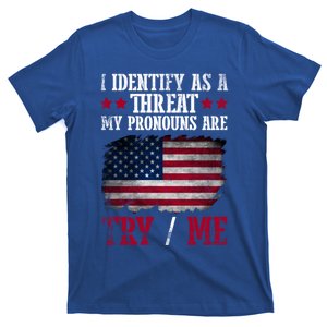 I Identify As An American No Identity Politics Usa Flag Great Gift T-Shirt