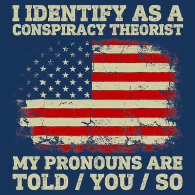 I Identify As A Conspiracy Theorist Vintage American Flag T-Shirt