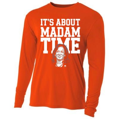 ItS Is About Madam Time Funny Kamala Harris Outfit Cool Gift Cooling Performance Long Sleeve Crew