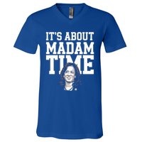 ItS Is About Madam Time Funny Kamala Harris Outfit Cool Gift V-Neck T-Shirt