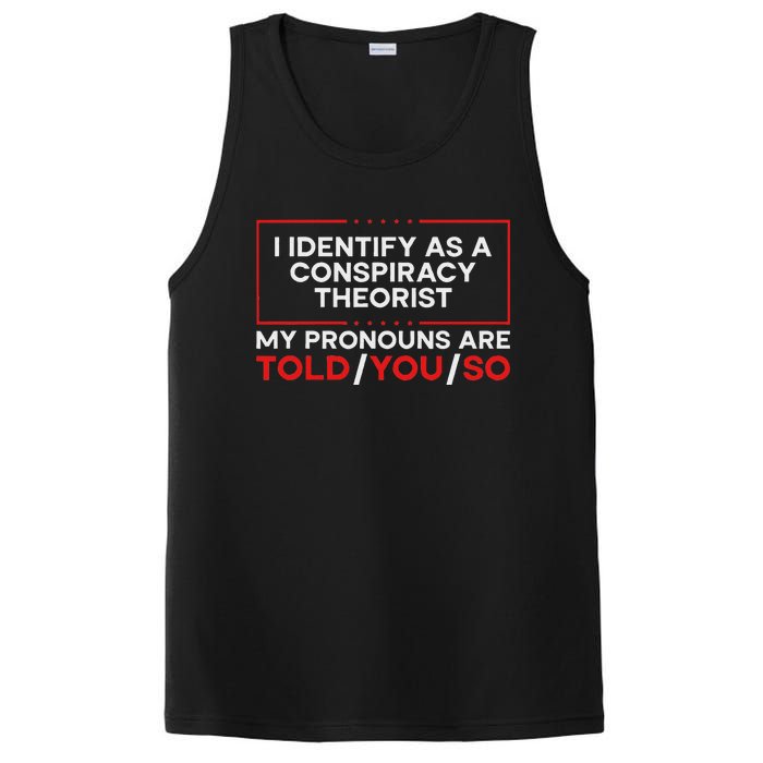 I Identify As A Conspiracy Theorist Pronouns Are Told You So PosiCharge Competitor Tank