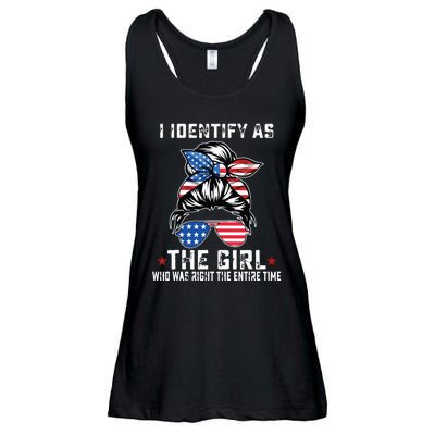 I Identify As The Girl Who Was Right The Entire Time Ladies Essential Flowy Tank