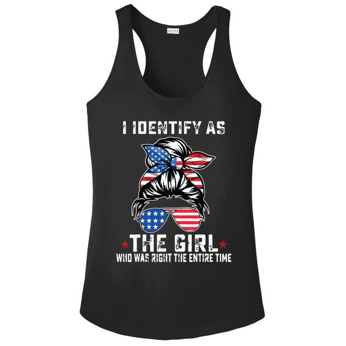 I Identify As The Girl Who Was Right The Entire Time Ladies PosiCharge Competitor Racerback Tank