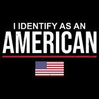 I Identify As An American USA Flag Drawstring Bag