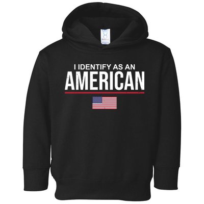 I Identify As An American USA Flag Toddler Hoodie