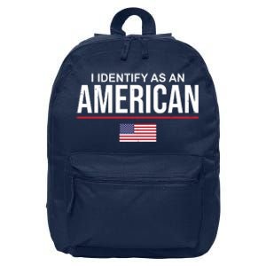 I Identify As An American USA Flag 16 in Basic Backpack