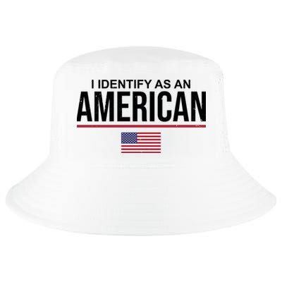 I Identify As An American USA Flag Cool Comfort Performance Bucket Hat