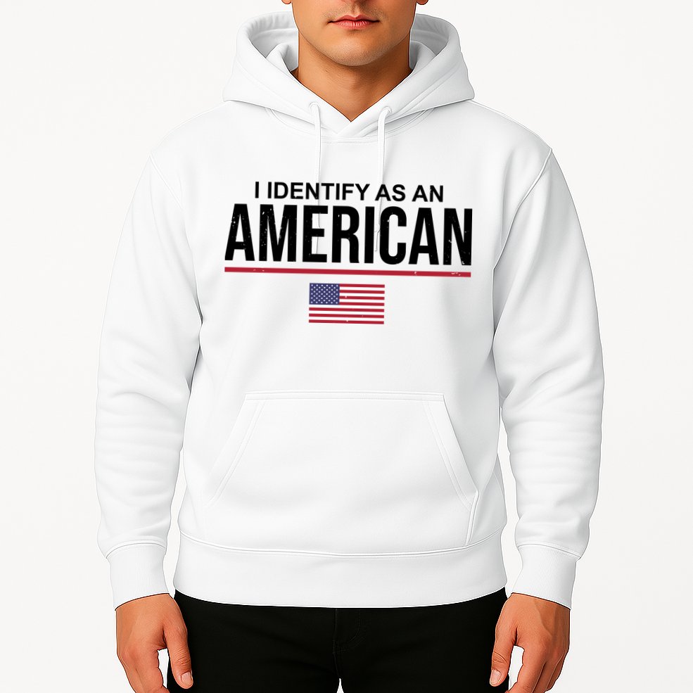 I Identify As An American USA Flag Hoodie