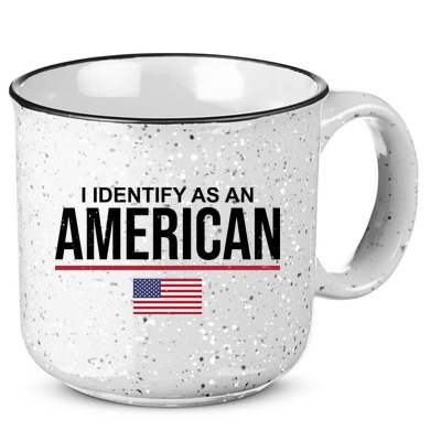 I Identify As An American USA Flag 15oz Campfire Ceramic Mug