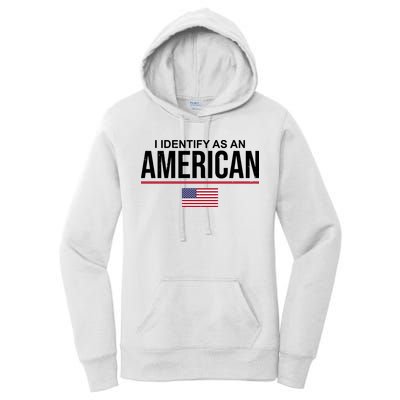 I Identify As An American USA Flag Women's Pullover Hoodie