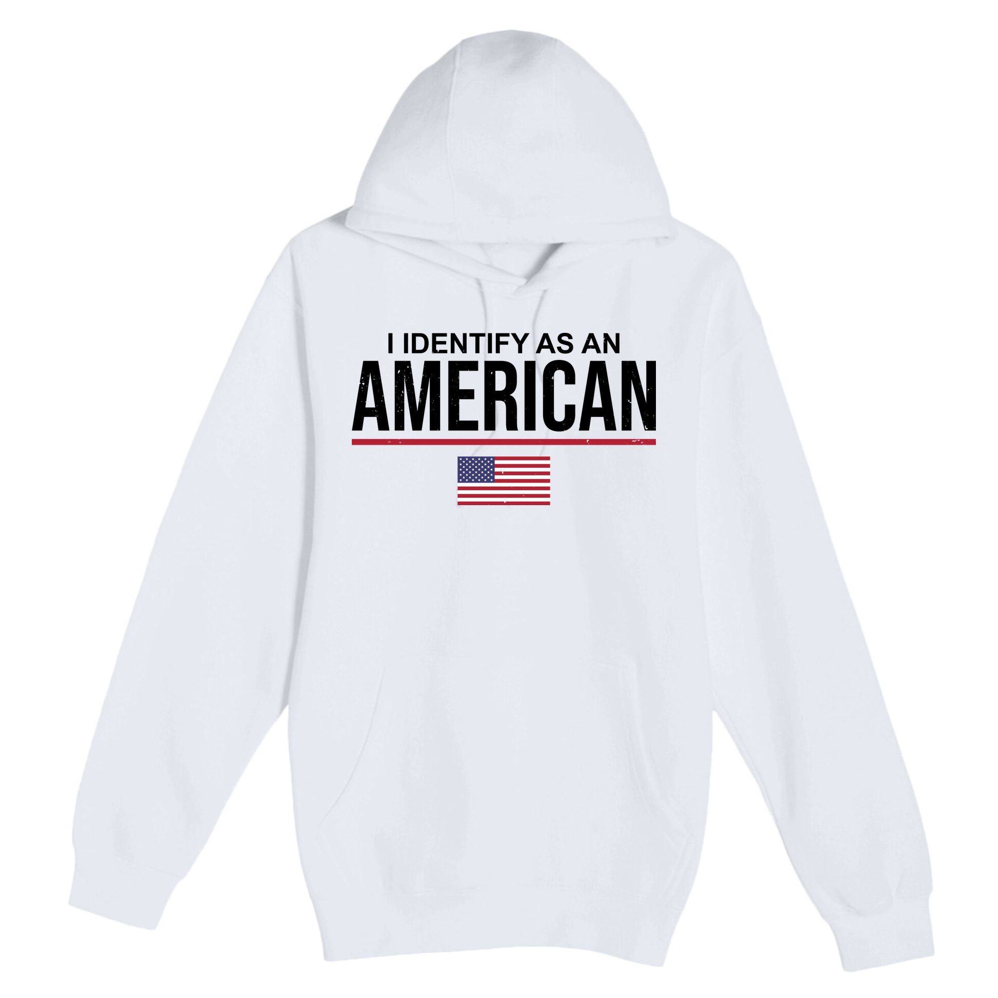 I Identify As An American USA Flag Premium Pullover Hoodie