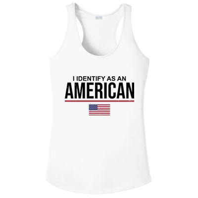 I Identify As An American USA Flag Ladies PosiCharge Competitor Racerback Tank