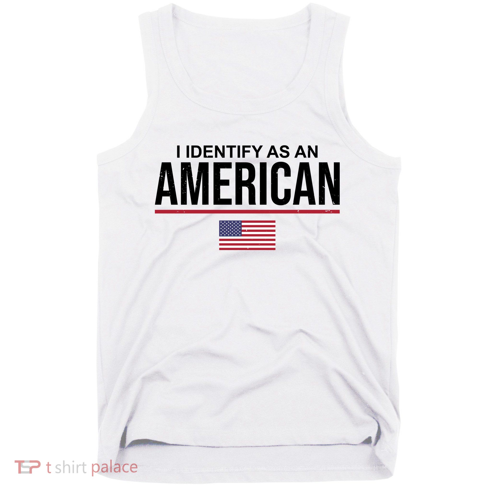 I Identify As An American USA Flag Tank Top