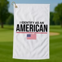 I Identify As An American USA Flag Golf Towel
