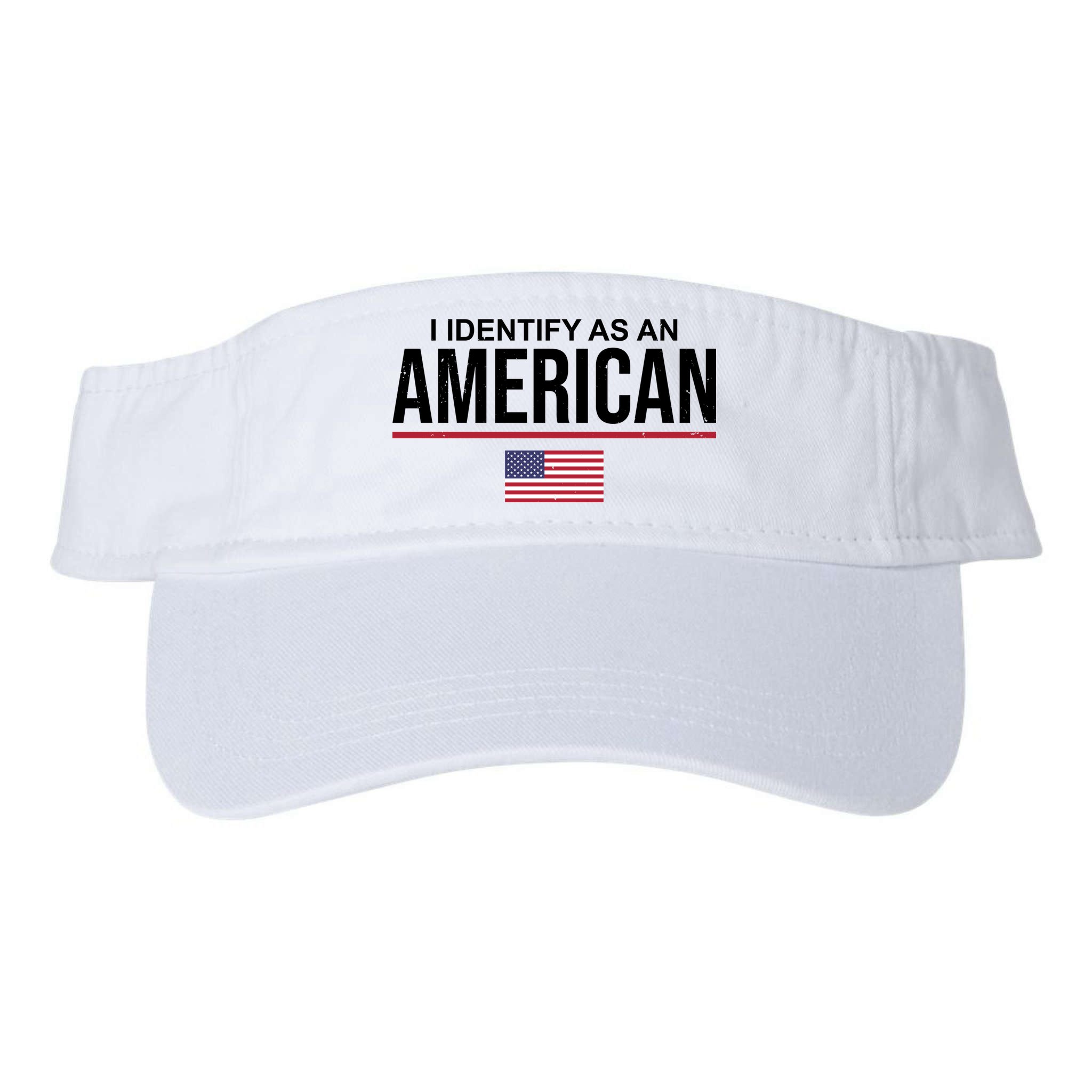 I Identify As An American USA Flag Visor