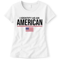 I Identify As An American USA Flag Womens T-Shirt