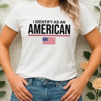 I Identify As An American USA Flag Womens T-Shirt