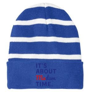 ItS Is About Madam Time Gift Striped Beanie with Solid Band