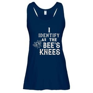 I Identify As The Bee's Knees Funny Positive Vibes Pronoun Ladies Essential Flowy Tank