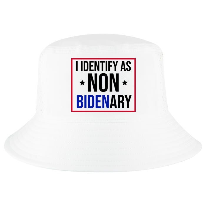 I Identify As Non Bidenary Anti Biden Funny Cool Comfort Performance Bucket Hat