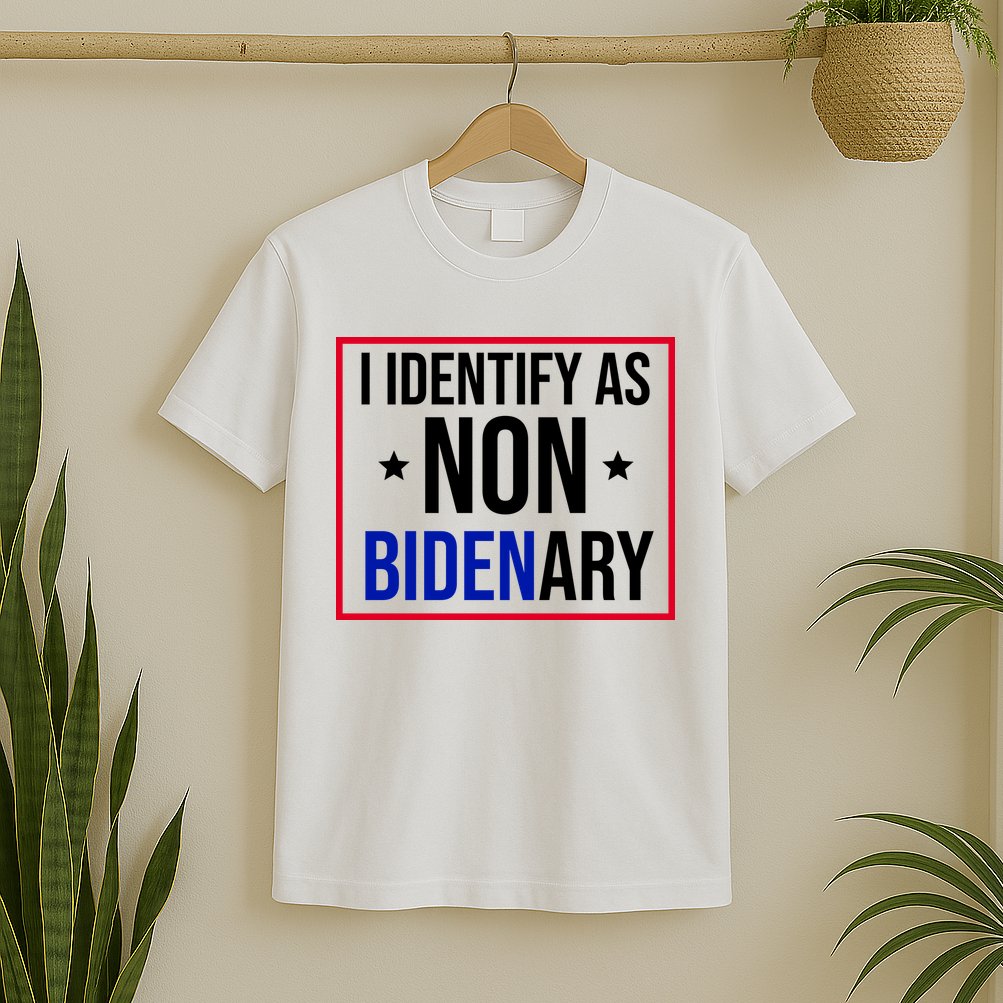 I Identify As Non Bidenary Anti Biden Funny T-Shirt