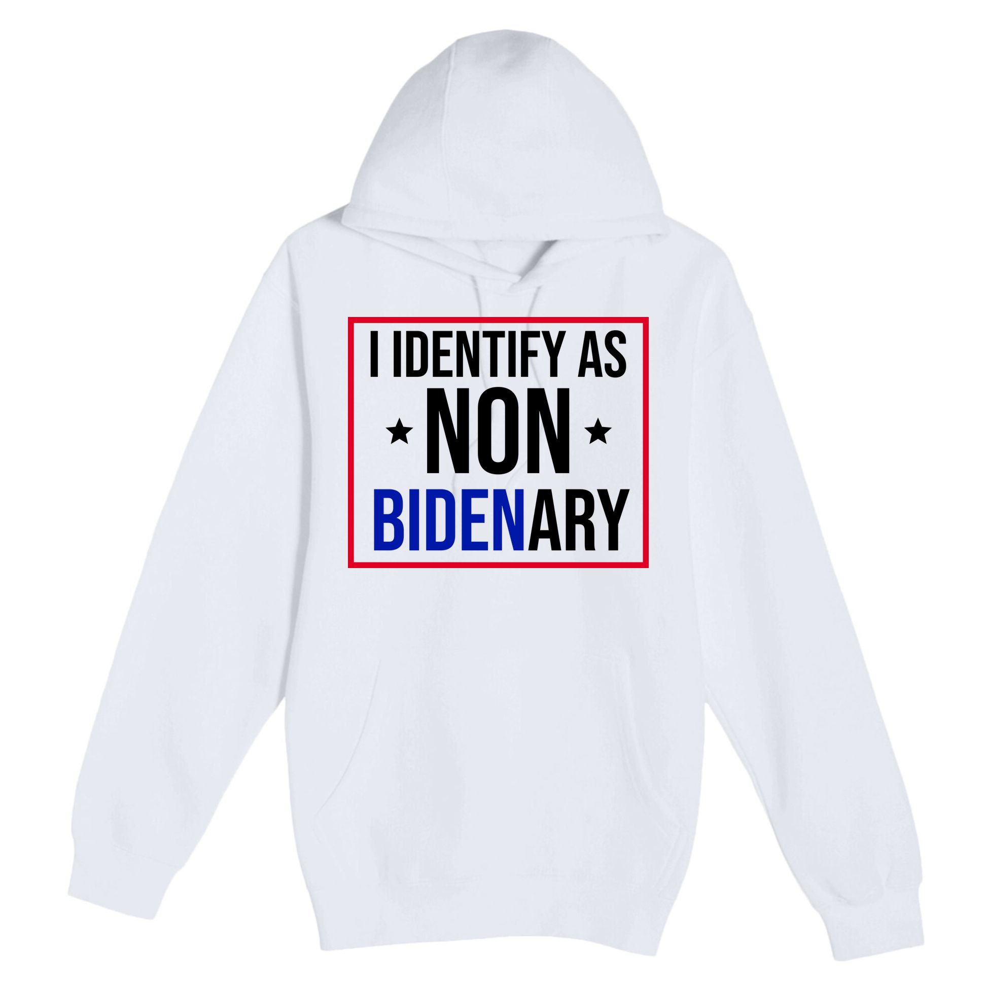 I Identify As Non Bidenary Anti Biden Funny Premium Pullover Hoodie