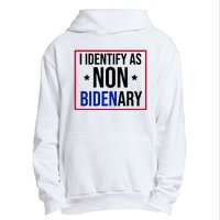 I Identify As Non Bidenary Anti Biden Funny Urban Pullover Hoodie