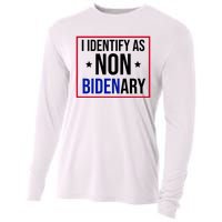 I Identify As Non Bidenary Anti Biden Funny Cooling Performance Long Sleeve Crew