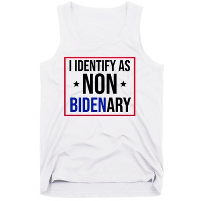 I Identify As Non Bidenary Anti Biden Funny Tank Top