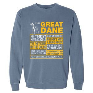 It Is A Great Dane Funny Gift Dog Lover Garment-Dyed Sweatshirt