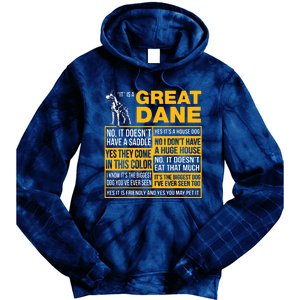 It Is A Great Dane Funny Gift Dog Lover Tie Dye Hoodie