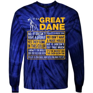 It Is A Great Dane Funny Gift Dog Lover Tie-Dye Long Sleeve Shirt