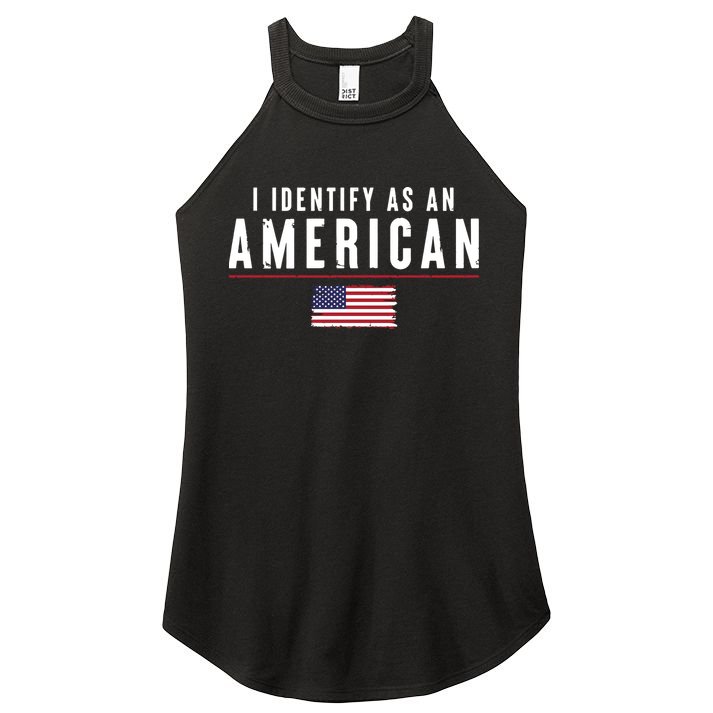 I Identify As An American Women's Perfect Tri Rocker Tank