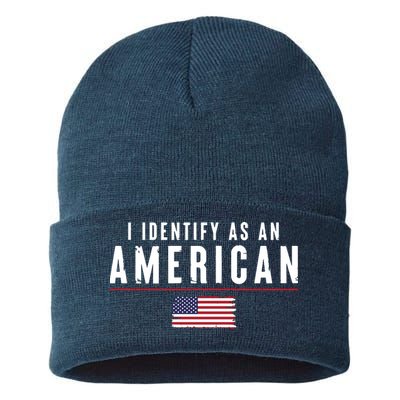 I Identify As An American Sustainable Knit Beanie