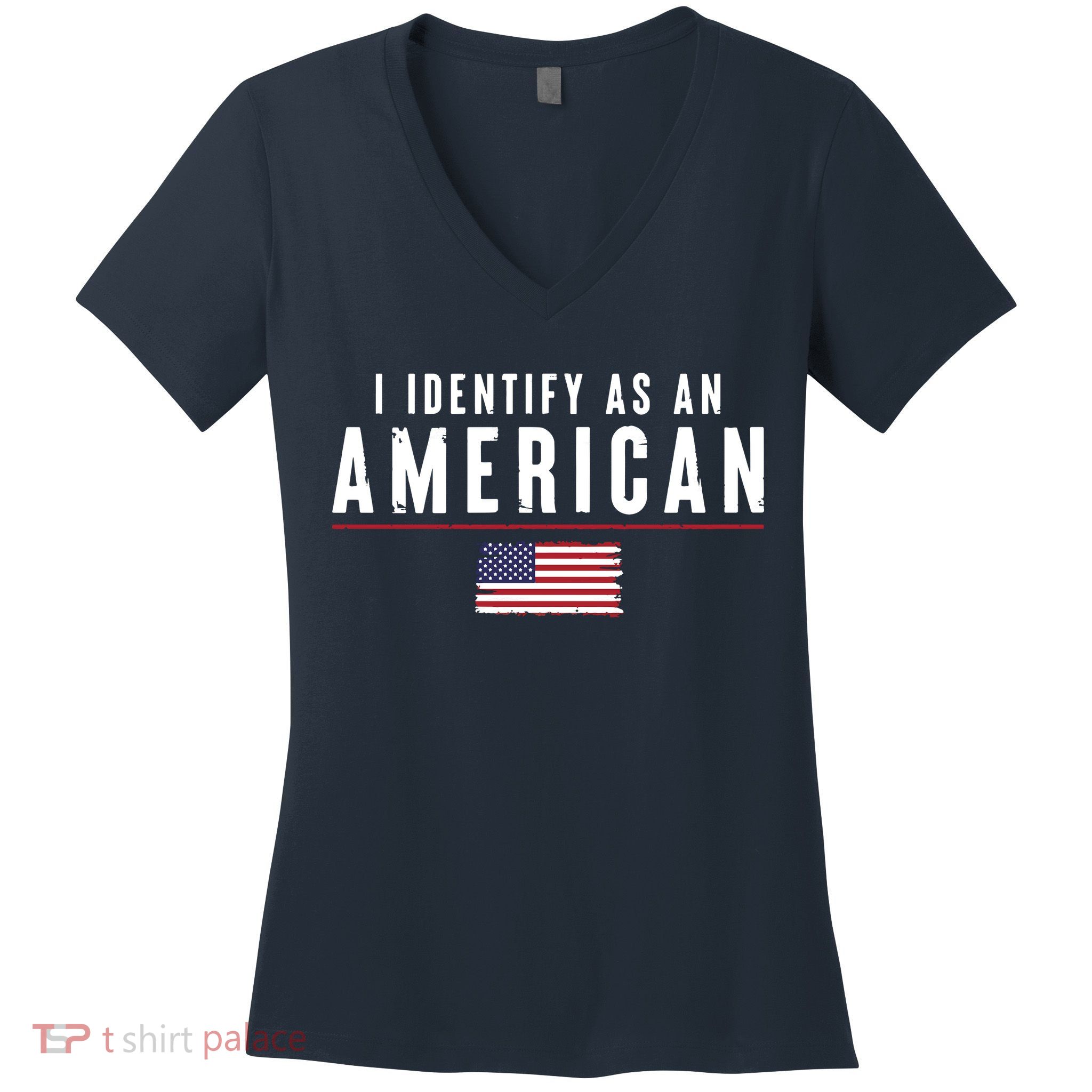 I Identify As An American Women's V-Neck T-Shirt