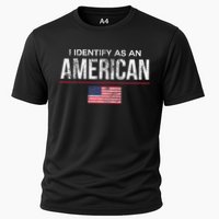 I Identify As An American No Identity Politics Usa Cooling Performance Crew T-Shirt