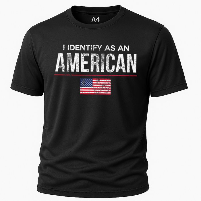 I Identify As An American No Identity Politics Usa Cooling Performance Crew T-Shirt