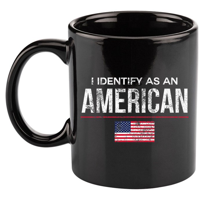 I Identify As An American No Identity Politics Usa 11oz C Handle Ceramic Mug