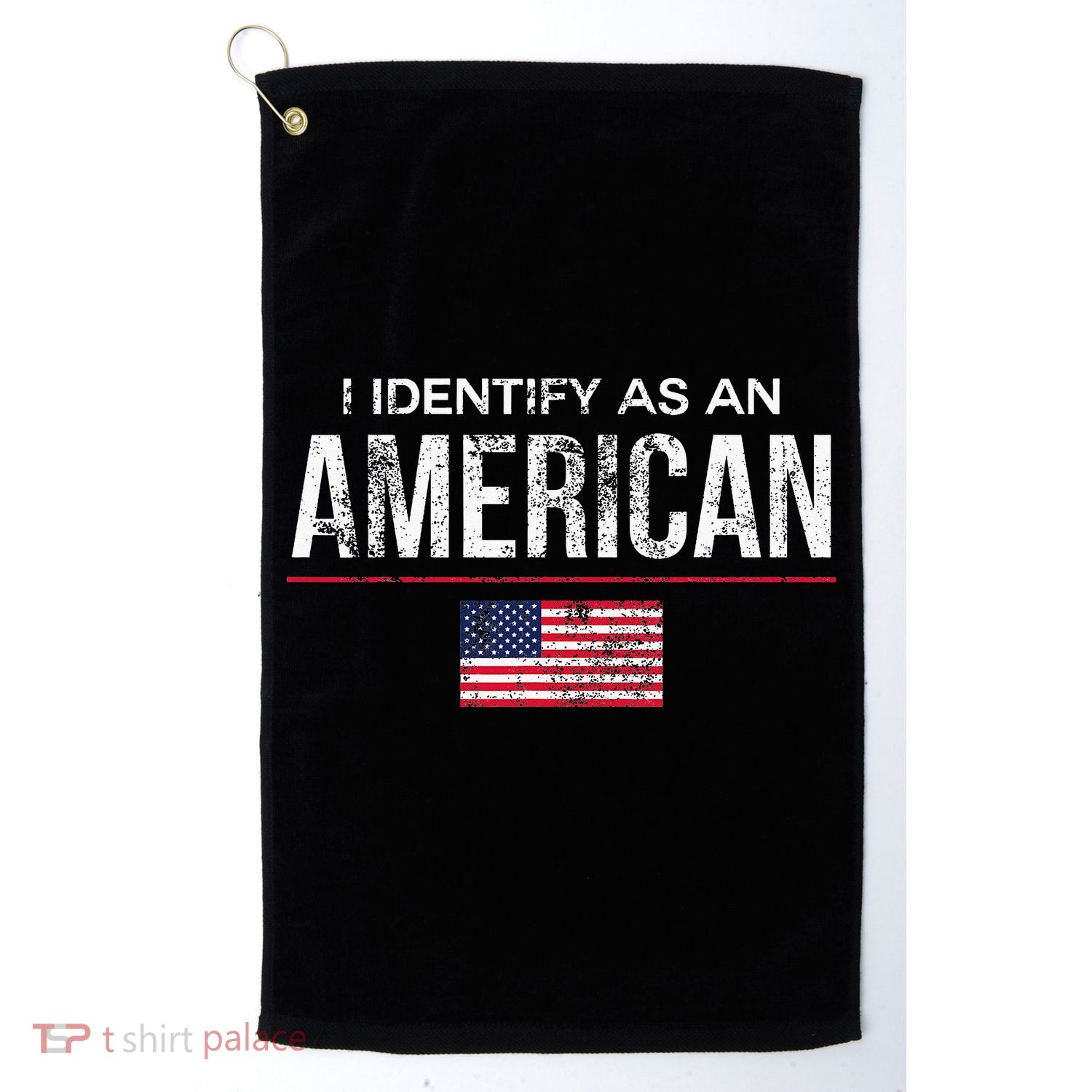 I Identify As An American No Identity Politics Usa Golf Towel