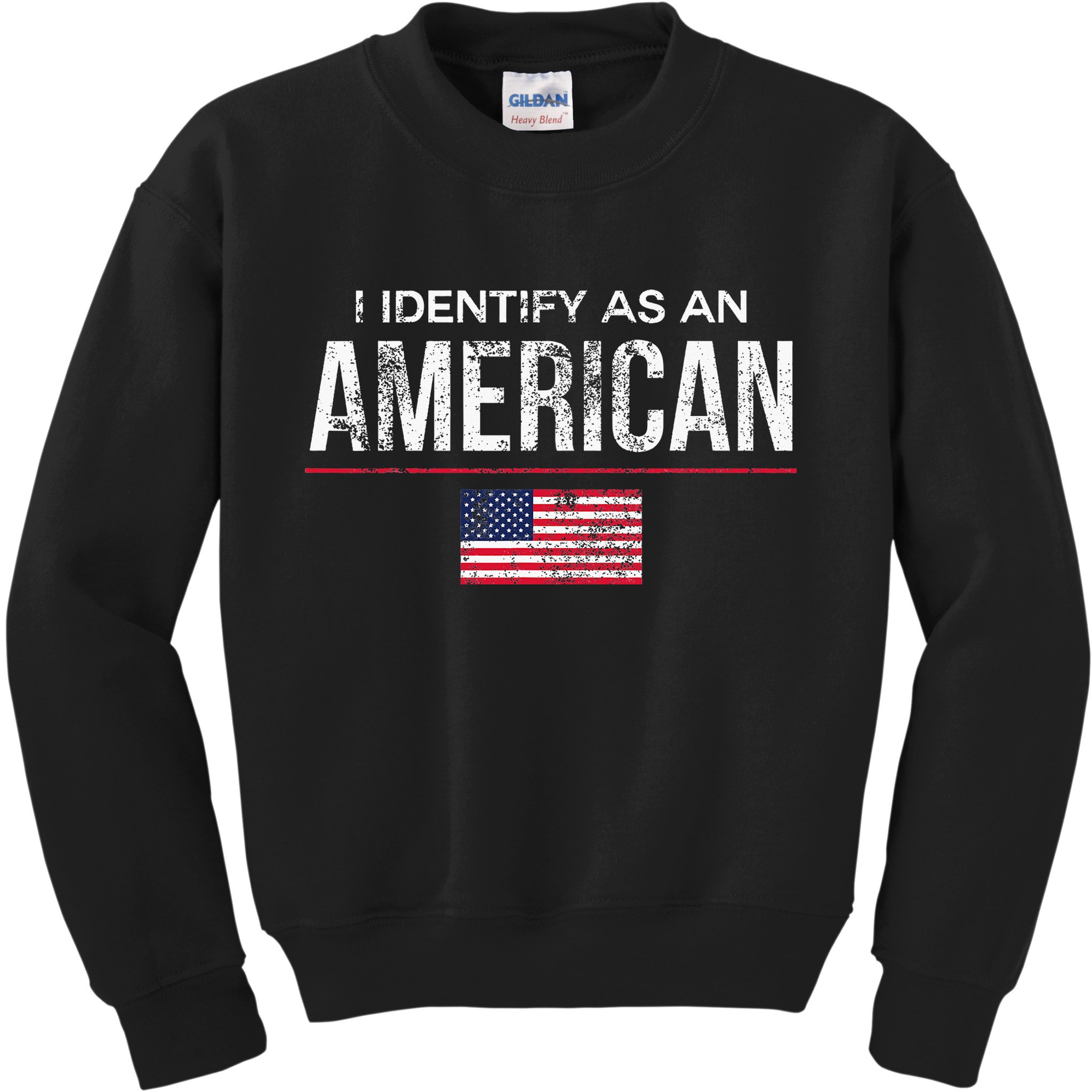 I Identify As An American No Identity Politics Usa Kids Sweatshirt