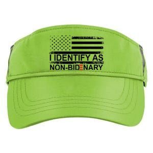 I Identify As Non Bidenary Anti Joe Biden Adult Drive Performance Visor