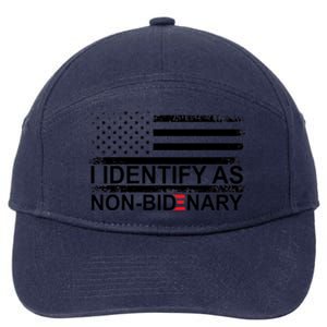 I Identify As Non Bidenary Anti Joe Biden 7-Panel Snapback Hat