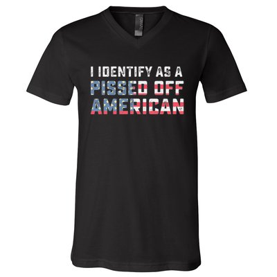 I Identify As A Pissed Off American V-Neck T-Shirt