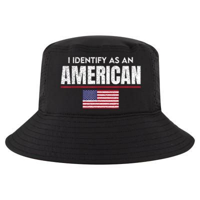 I Identify As An American No Identity Politics Usa Flag Cool Comfort Performance Bucket Hat