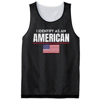 I Identify As An American No Identity Politics Usa Flag Mesh Reversible Basketball Jersey Tank