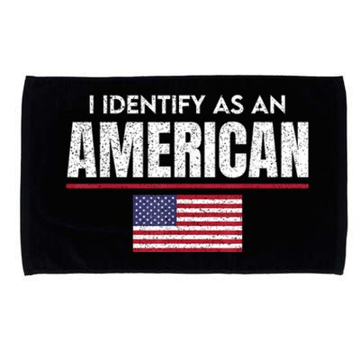 I Identify As An American No Identity Politics Usa Flag Microfiber Hand Towel